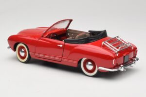 Volkswagen Karmann Ghia Kabriolets Sarkans Solido 1:18 8058 Metāls — attēls 5 no 8