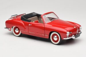 Volkswagen Karmann Ghia Kabriolets Sarkans Solido 1:18 8058 Metāls — attēls 6 no 8