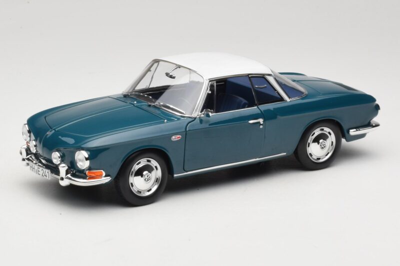 Volkswagen Karmann Ghia Type 34 1500 Sea Blue Norev 1:18 188646 Metāls