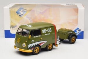 Volkswagen Kool Kombi Army Fighter Green Solido 1:18 S1810901 Metāls — attēls 8 no 8