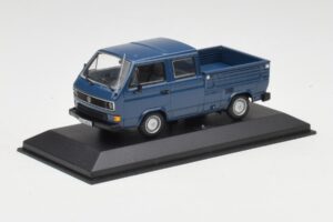 Volkswagen T3 Double Cab Flatbed Zils Minichamps 1:43 400055260 Metāls — attēls 3 no 4
