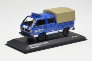 Volkswagen T3 Double Cab Flatbed THW Hannover Minichamps 1:43 400055290 Metāls — attēls 2 no 4