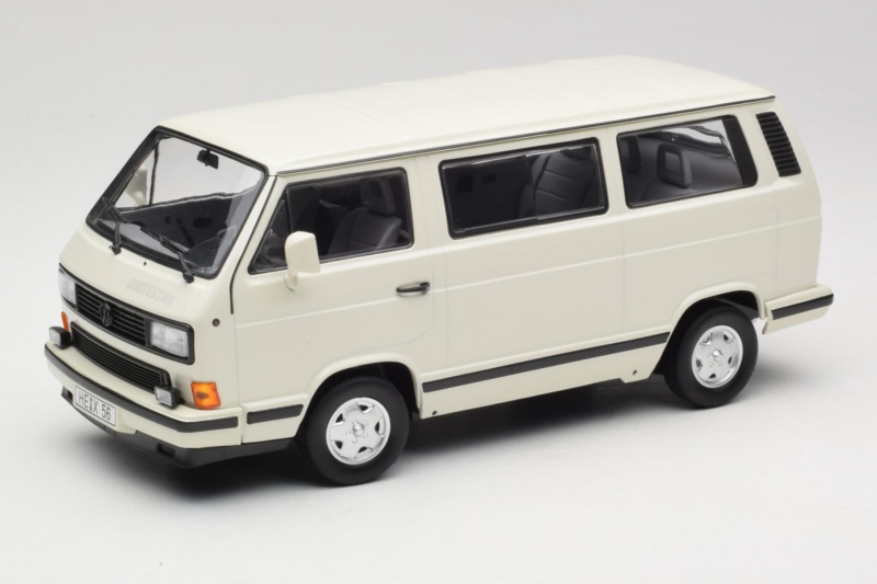 Volkswagen T3 Whitestar Balts Norev 1:18 188541 Metāls