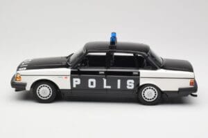 Volvo 240 GL Polis Sweden Melns Minichamps 1:18 155171497 Metāls — attēls 3 no 6