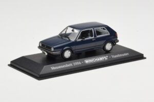 Volkswagen Golf Mk2 Zils Izstādes Paraugs Minichamps 1:43 GOLFHANDMUSTER Metāls — attēls 2 no 4