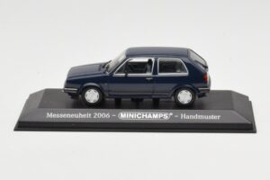 Volkswagen Golf Mk2 Zils Izstādes Paraugs Minichamps 1:43 GOLFHANDMUSTER Metāls