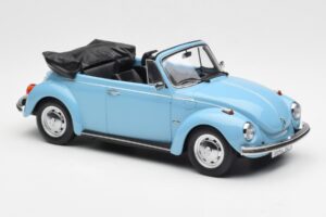 Volkswagen Beetle 1303 Kabriolets Gaiši Zils Norev 1:18 188531 Metāls — attēls 4 no 6