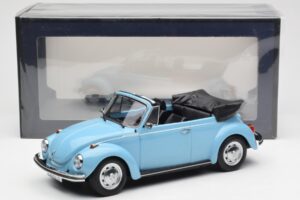 Volkswagen Beetle 1303 Kabriolets Gaiši Zils Norev 1:18 188531 Metāls — attēls 6 no 6