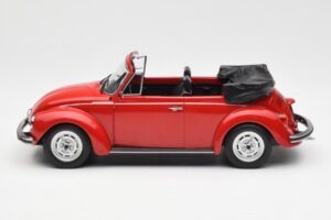 Volkswagen Beetle 1303 Kabriolets Sarkans Norev 1:18 188529 Metāls — attēls 3 no 6