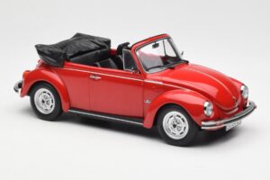 Volkswagen Beetle 1303 Kabriolets Sarkans Norev 1:18 188529 Metāls — attēls 4 no 6