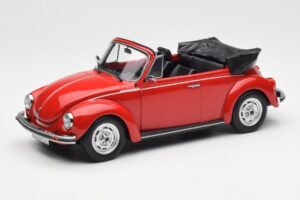 Volkswagen Beetle 1303 Kabriolets Sarkans Norev 1:18 188529 Metāls