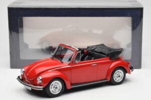 Volkswagen Beetle 1303 Kabriolets Sarkans Norev 1:18 188529 Metāls — attēls 6 no 6