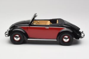 Volkswagen Beetle Hebmuller Kabriolets Melns & Sarkans Minichamps 1:18 107054230 Sveķi — attēls 3 no 6