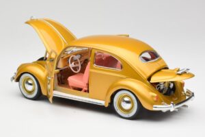 Volkswagen Beetle Zelta Bburago 1:18 3361 Metāls — attēls 5 no 8