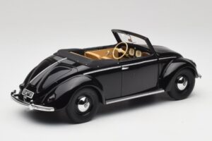 Volkswagen Beetle Type 1 Hebmuller Kabriolets Melns Minichamps 1:18 107054232 Metāls — attēls 2 no 6
