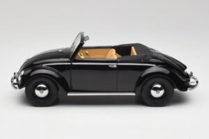 Volkswagen Beetle Type 1 Hebmuller Kabriolets Melns Minichamps 1:18 107054232 Metāls — attēls 3 no 6