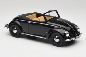 Volkswagen Beetle Type 1 Hebmuller Kabriolets Melns Minichamps 1:18 107054232 Metāls — attēls 4 no 6