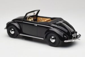 Volkswagen Beetle Type 1 Hebmuller Kabriolets Melns Minichamps 1:18 107054232 Metāls — attēls 5 no 6