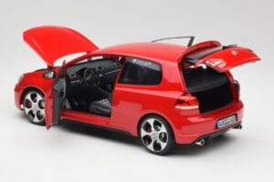 Volkswagen Golf Mk6 GTI Tornado Sarkans Norev 1:18 5K3099302Y3D Metāls — attēls 5 no 8