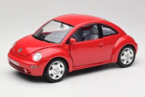 Volkswagen New Beetle Sarkans Bburago 1:18 3342 Metāls