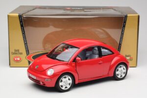 Volkswagen New Beetle Sarkans Bburago 1:18 3342 Metāls — attēls 8 no 8