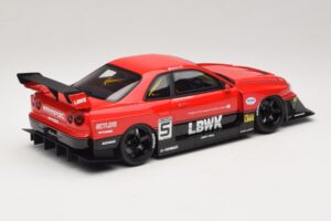 Nissan Skyline ER34 LB Super Silhouette Active Red GT Spirit 1:18 GT570 Sveķi — attēls 2 no 6