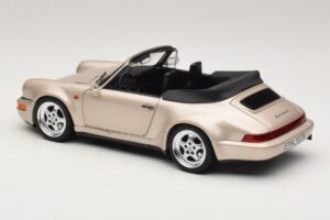 Porsche 911 964 Turbo Look Kabriolets Zermatt Silver Norev 1:18 187140 Metāls — attēls 7 no 8