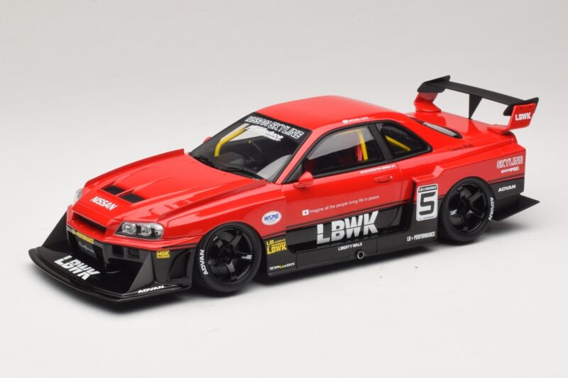 Nissan Skyline ER34 LB Super Silhouette Active Red GT Spirit 1:18 GT570 Sveķi