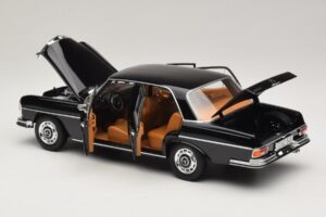 Mercedes 280 SE W108 Melns Norev 1:18 183360 Metāls — attēls 5 no 8
