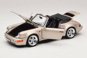Porsche 911 964 Turbo Look Kabriolets Zermatt Silver Norev 1:18 187140 Metāls — attēls 2 no 8