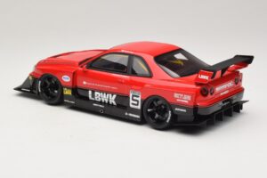 Nissan Skyline ER34 LB Super Silhouette Active Red GT Spirit 1:18 GT570 Sveķi — attēls 5 no 6
