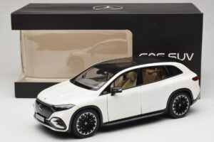 Mercedes EQS SUV X296 Manufaktur Diamond White NZG 1:18 B66960590 Metāls — attēls 8 no 8
