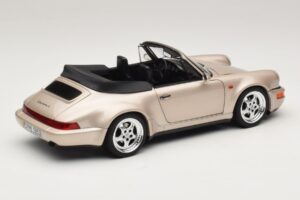 Porsche 911 964 Turbo Look Kabriolets Zermatt Silver Norev 1:18 187140 Metāls — attēls 3 no 8