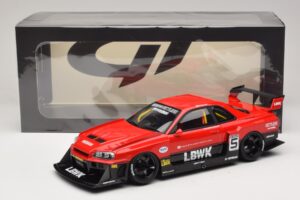 Nissan Skyline ER34 LB Super Silhouette Active Red GT Spirit 1:18 GT570 Sveķi — attēls 6 no 6