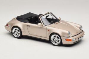 Porsche 911 964 Turbo Look Kabriolets Zermatt Silver Norev 1:18 187140 Metāls — attēls 6 no 8