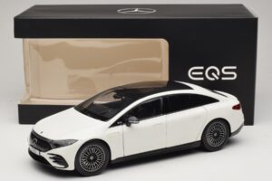 Mercedes EQS V297 Manufaktur Opalite White NZG 1:18 B66961049 Metāls — attēls 8 no 8
