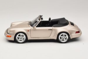 Porsche 911 964 Turbo Look Kabriolets Zermatt Silver Norev 1:18 187140 Metāls — attēls 4 no 8