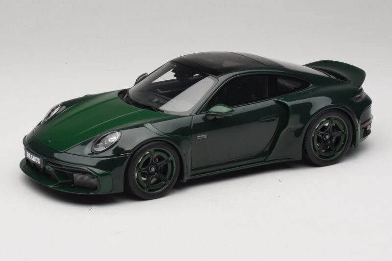 Porsche 911 992 Turbo S Brabus 900 Rocket R Mean Green GT Spirit 1:18 GT959 Sveķi