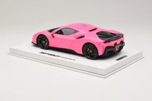 Ferrari SF90 Pack Fiorano Spīdīgs Qatar Pink BBR 1:18 RACELINE137 Sveķi — attēls 5 no 7