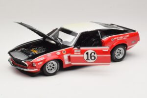 Ford Mustang Boss 302 #16 Bud Moore Engineering G. Follmer Trans-Am 1969 OEM 1:18 FORD006 Metāls — attēls 2 no 8