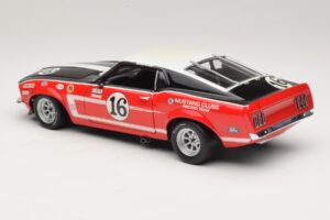 Ford Mustang Boss 302 #16 Bud Moore Engineering G. Follmer Trans-Am 1969 OEM 1:18 FORD006 Metāls — attēls 7 no 8