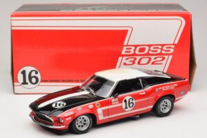 Ford Mustang Boss 302 #16 Bud Moore Engineering G. Follmer Trans-Am 1969 OEM 1:18 FORD006 Metāls — attēls 8 no 8