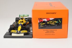 McLaren MCL38 #4 L. Norris Monaco GP Winner 2024 Minichamps 1:18 537242604 Sveķi — attēls 6 no 7