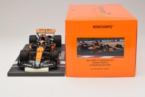 McLaren MCL60 #81 O. Piastri Hungarian GP 2023 Minichamps 1:18 537233081 Sveķi — attēls 6 no 7
