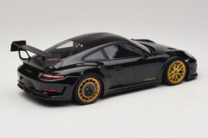 Porsche 911 992 GT3 RS Manthey Racing Melns ar Zeltītiem Ritiem Minichamps 1:18 MR-911-GT3RS-1804 Metāls — attēls 2 no 6