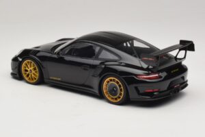 Porsche 911 992 GT3 RS Manthey Racing Melns ar Zeltītiem Ritiem Minichamps 1:18 MR-911-GT3RS-1804 Metāls — attēls 5 no 6