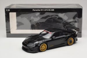 Porsche 911 992 GT3 RS Manthey Racing Melns ar Zeltītiem Ritiem Minichamps 1:18 MR-911-GT3RS-1804 Metāls — attēls 6 no 6