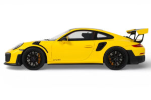 Porsche 911 GT2 RS 991.2 Nurburgring Lap Record Dzeltens GT Spirit 1:18 GT972 Sveķi — attēls 3 no 5