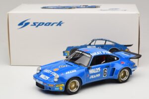 Porsche 911 RSR #6 Wallys Jeans Nurburgring 1974 Spark 1:18 18S088 Sveķi — attēls 6 no 6