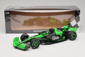 Stake Kick Sauber C44 G. Zhou Emilia Romagna GP 2024 Minichamps 1:18 117240124 Sveķi — attēls 7 no 7